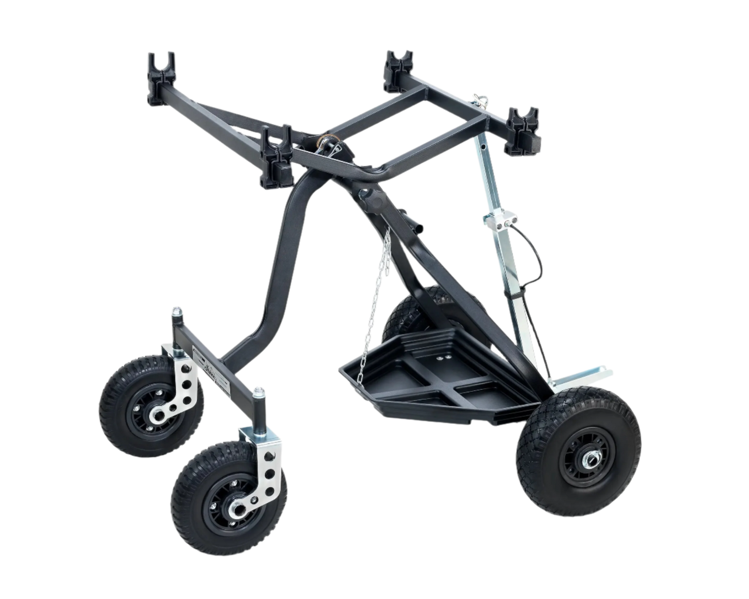 HML Racing Stone Kart Company One Man Transformer Karting Stand in an Upright Position.