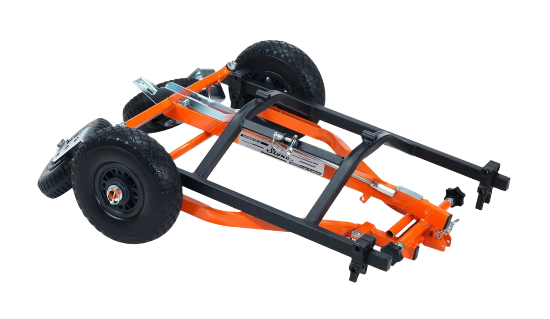HML Racing Stone Kart Company One Man Evolution Karting Stand in a Folded, Laying Down Position.
